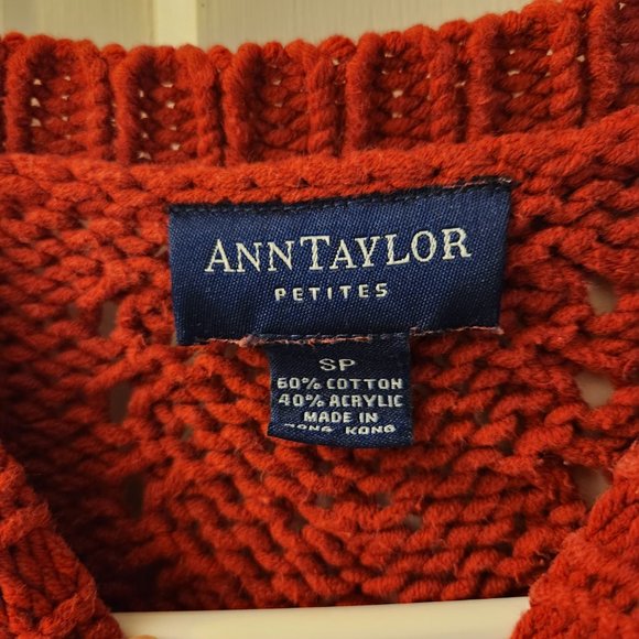 Anne Taylor red sweater petite - Picture 4 of 5